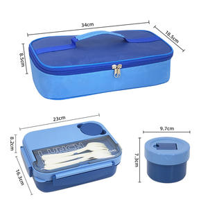 Insulated Bento Lunch <b>Box</b> for Women Portable Food Container with Insulated Bag and Plastic Lid for Losing Fat - Product Image 5