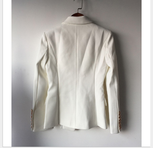 Nuovo Manicotto <span class=keywords><strong>Lungo</strong></span> di Modo Più Il Formato Delle Donne in Bianco e <span class=keywords><strong>Nero</strong></span> <span class=keywords><strong>Blazer</strong></span> - Product Image 4