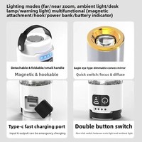 Linterna de Nuevo Estilo con Potente Haz Láser, Cuerpo de Aleación de Aluminio, Enfoque Ajustable, Recargable, Portátil, Uso en Exteriores, Luz Dual