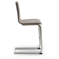Meubles de maison chaise de salle à manger en tissu PU bon marché design simple chaise de salle à manger blanc crème vente en gros