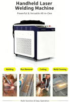 Équipement de soudage au laser à fibre portable manuel, nouveau, soudeuse laser industrielle 4 en 1, machine de soudage, de découpe et de nettoyage des métaux
