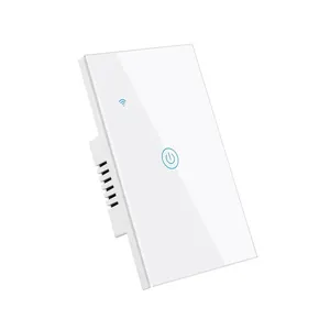 Interrupteur tactile WiFi américain avec interrupteur de lumière de contrôle d'application Smart Life/Tuya 1/2/3/4 Gang Support Alexa Google Smart Home personnalisé