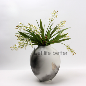 Orchidée artificielle <span class=keywords><strong>Vanda</strong></span> en gros, 2 tiges, feuilles de Cymbidium, toucher réel, pour décoration de mariage et de table à domicile - Product Image 2