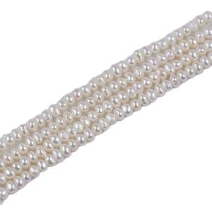 Perles rondes plates d'eau douce naturelles de Zhuji, 4-5 mm, pour la fabrication de bijoux en vrac, diverses couleurs disponibles - Product Image 5