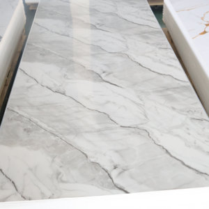 Pannello in PVC Effetto Marmo Lucido UV di Alta Qualità, Personalizzabile <span class=keywords><strong>per</strong></span> Sfondo TV, Rivestimento <span class=keywords><strong>Cucina</strong></span> e Decorazione d'Interni - Product Image 6