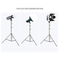 Trépied professionnel en acier inoxydable de 2 m avec coussin à ressort pour studio photo, vidéo, tournage, lampe COB, éclairage d'appoint LED et boîte à lumière