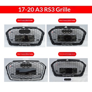 Grille nid d'abeille noire pour <span class=keywords><strong>Audi</strong></span> <span class=keywords><strong>A3</strong></span> modifiée S3 RS3, modèle OLIVER 17 18 19 20, pour la partie avant du véhicule - Product Image 3