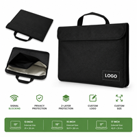 Sac pour ordinateur portable Faraday avec poignée, doublure conductrice, mallette de bureau, sac pour ordinateur Faraday pour hommes et femmes d'affaires