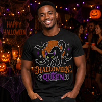 Transferts thermocollants personnalisés pour Halloween : Reine des chats noirs, strass thermocollants, appliques à repasser, prix de gros