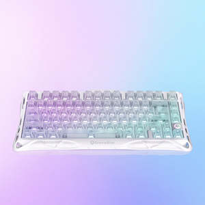 Clavier de jeu mécanique programmable 75 % anti-ghosting, sans fil et filaire tri-mode, hot-swap, rétroéclairage RGB, fixation Gasket, transparent - Product Image 6