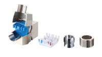 Cat8 Keystone Jack, Cat8 RJ45 alat STP tipe tanpa paduan seng modul berpelindung Keystone Jack cat8