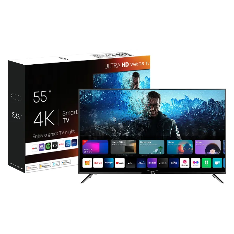 TV 4K Android Smart WiFi LED LCD, écran de 55 pouces