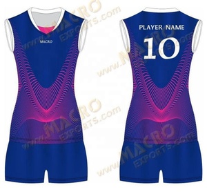 ชุดยูนิเซ็กซ์สีตามสั่ง พิมพ์ลายแบบซับลิเมชั่นเต็มตัว เสื้อแขนสั้น คอวี แห้งเร็ว ผ้าโพลีเอสเตอร์ 100% ชุดยูนิฟอร์มกีฬาวอลเลย์บอล - Product Image 4
