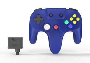 คอนโทรลเลอร์ไร้สาย 2.4G แบบเสียบใช้งานได้ทันทีสำหรับเครื่องเล่นเกม N64 พร้อมจอยสติ๊กสั่นสะเทือนและตัวรับสัญญาณสำหรับ N64 - Product Image 3