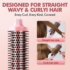Cepillo Térmico Portátil de Cerámica con Iones Negativos para Rizar y Alisar el Cabello - Product Image 4