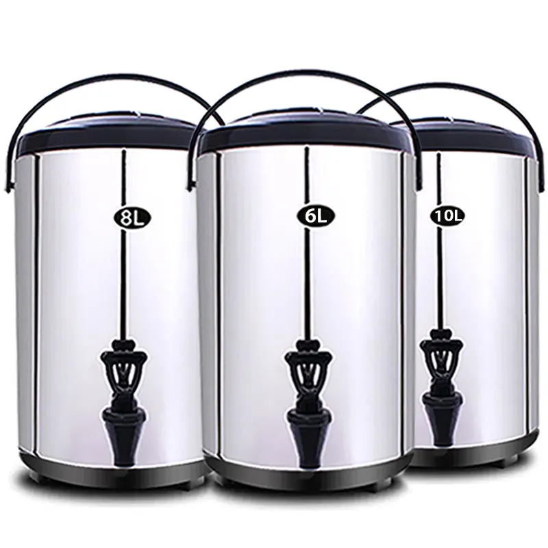 Dispensador comercial de água e bebidas quentes 8L em aço inoxidável com isolamento para café e garrafa térmica para barril de chá e leite