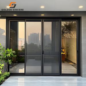 Puerta Corredera de Aluminio Negra GS para Interiores Contemporáneos - Product Image 1