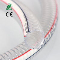 Tuyau en PVC renforcé de fil d'acier, qualité alimentaire, 3/8" 4", approuvé par la FDA, transparent, pour le transfert de boissons et de vin, non toxique, inodore