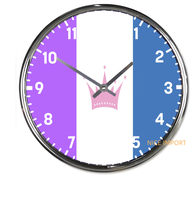 Horloges murales rondes arc-en-ciel Demiromantic, horloge silencieuse classique sans tic-tac, fonctionnant sur piles, pour le bureau, la maison, le salon