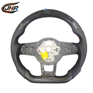 พวงมาลัยหนังคาร์บอนไฟเบอร์อัพเกรดพร้อมไฟ LED สำหรับ Volkswagen Golf 7 <span class=keywords><strong>GTI</strong></span> แบบสปอร์ตสั่งทำพิเศษ  ใช้แทนของเดิมได้ - Product Image 1