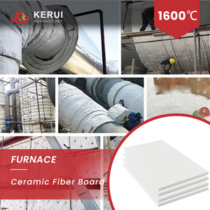 Placas de Fibra Cerâmica Isolamento Bio Solúvel KERUI Refratário 1260 <span class=keywords><strong>C</strong></span> Tamanho 25x500x1000mm para Fogão de Alta Temperatura - Product Image 2