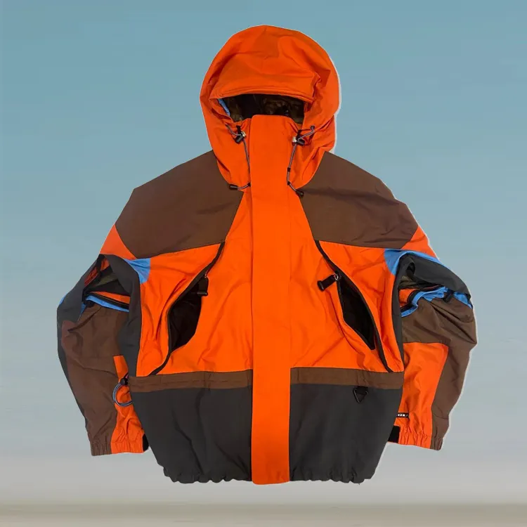 Manufacturer wholesale spring mountain mens windbreaker jacket custom contrast color utility waterproof nylon fishing jacket
