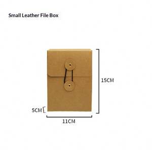 Sac fourre-tout rétro en papier kraft épais avec poignée en corde de cuir de vachette, fermeture à bouton, pour emballage de café, boîte de rangement portable pour documents et aliments - Product Image 6