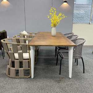 Country Pastoral Outdoor Furniture Dining Set, Garden Patio Table Chair Set <b>Waterproof</b> Yard Furniture - Product Image 4