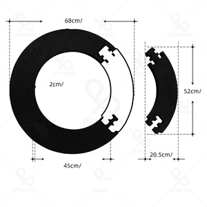 Anillo Protector para Tablero de Dardos EVA, 660 mm de Diámetro Exterior, Protección de Pared Absorbente de Impactos, Práctica de Tiro al Blanco - Product Image 2