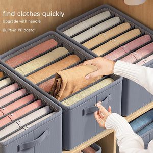 Wholesale Manufacturer Drawer <b>Storage</b> <b>Box</b> Foldable Clothing Pants Organizer <b>for</b> Wardrobe Closet Desk - Product Image 2