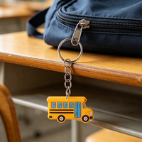 Porte-clés promotionnel personnalisable en caoutchouc durable et étanche, nouvelle collection créative pour la Fête des Enseignants, vente en gros usine