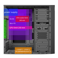 SNOWMAN Gaming PC Case Mid Tower Computer Case Se vend bien sur le marché M-ATX Personnalisé Noir Couleur Competitive Computer Case