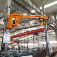 Support mural robuste pour grue à flèche 180 °   Équipement de levage électrique rotatif pour le transport de matériaux en atelier de fabrication