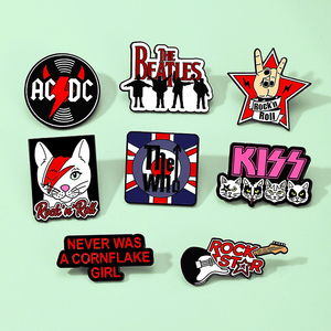 Spille Personalizzate in Smalto Duro e Morbido per Souvenir di Band Musicali Australiane e Americane <span class=keywords><strong>Rock</strong></span> <span class=keywords><strong>and</strong></span> <span class=keywords><strong>Roll</strong></span> - Product Image 1