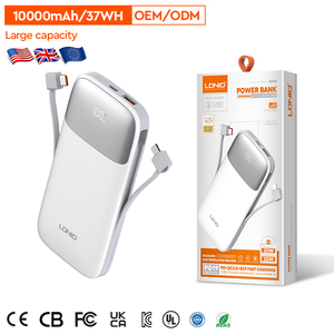 Banco de Energía LDNIO PQ19 de 10000 mAh con Cable <span class=keywords><strong>2</strong></span> <span class=keywords><strong>en</strong></span> <span class=keywords><strong>1</strong></span>, Banco de Energía Portátil con Cables Integrados, <span class=keywords><strong>Precio</strong></span> al por Mayor, <span class=keywords><strong>Mejor</strong></span> <span class=keywords><strong>Calidad</strong></span> - Product Image 1