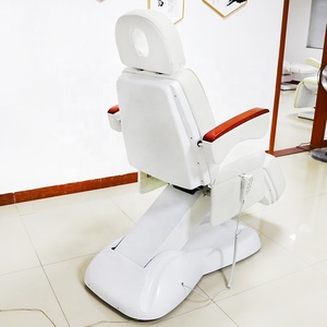 Cama Eléctrica de <span class=keywords><strong>Spa</strong></span> para Tratamientos Faciales, Pestañas y Tatuajes, con Reposabrazos de Madera, <span class=keywords><strong>Silla</strong></span> de Masaje con 3/4 Motores, Cama de Belleza Blanca - Product Image 3