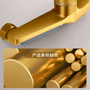 Ensemble de douche thermostatique avec jet de pluie, robinet de salle de bain à poignée unique en cuivre avec noyau en céramique - Product Image 3