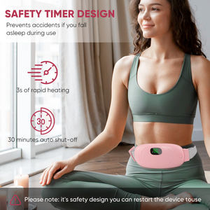 Massageador de cólicas menstruais, cinto térmico vibratório para alívio da dor, recarga quente da cintura e do estômago - Product Image 3