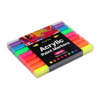 Marqueurs de peinture acrylique néon à double pointe colorée
