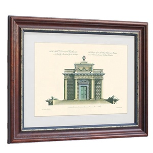 Vintage rắn gỗ lớn khung ảnh treo tường 18 20 24 32 36 inch khung Câu Đố tùy chỉnh bản đồ trang trí khung hình - Product Image 1