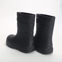 YL-25189 Grosir Sepatu Bot Hujan Anak Warna Hitam Setengah Betis, Tahan Air, Bahan EVA untuk Anak-Anak