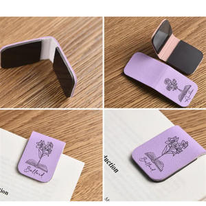 Marque-pages en cuir magnétique personnalisés en vrac, marque-pages à fleurs <span class=keywords><strong>de</strong></span> <span class=keywords><strong>naissance</strong></span>, accessoire pour carnet <span class=keywords><strong>de</strong></span> voyage, cadeaux pour les amoureux des livres - Product Image 5