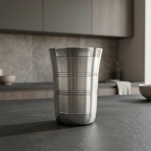 แก้วสแตนเลสสองชั้นลายเส้นดีไซน์มินิมอลสำหรับผู้ใหญ่ใช้เดินทาง - Product Image 1