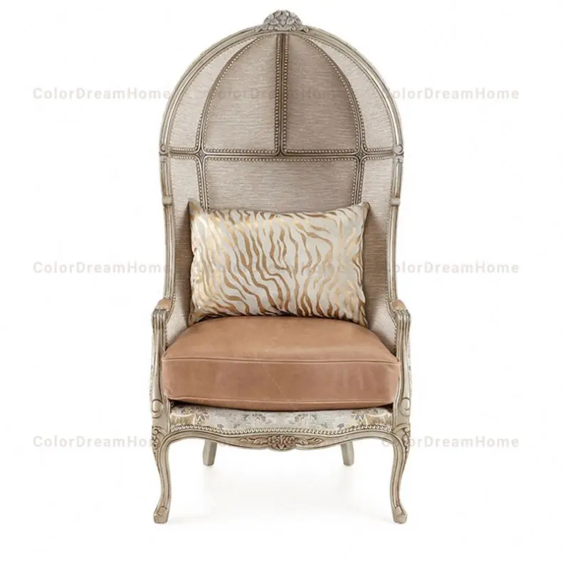 Home家具ヴィンテージフランスキャノピー椅子ドームチェア木製卵形の椅子販売のため