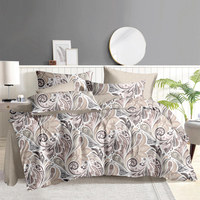 Linge de lit imprimé textile de maison Dreamy Paisley Flowers Housse de couette Set in King Queen Twin Sizes