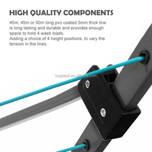 Tendedero Plegable de 4 Brazos para Jardín, Tendedero Giratorio para Exteriores con Estaca Metálica para el Suelo, Tendedero para <span class=keywords><strong>Ropa</strong></span> - Product Image 5