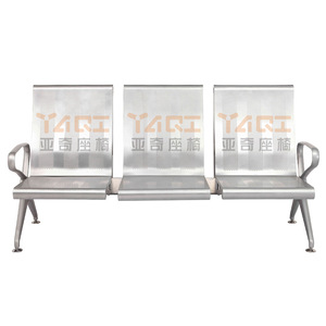 Silla de espera Weike Shengye de tres plazas, de acero laminado en frío con reposabrazos, para hospitales y estaciones. - Product Image 1