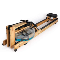 Máquina de remo de agua plegable para interiores, gimnasio en casa, equipo de Fitness, ejercicio de cuerpo entero con resistencia al aire para entrenamiento de Remo