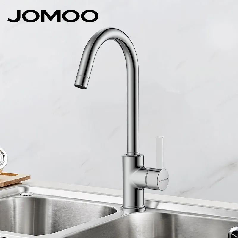 JOMOO Keran Dapur Lubang Tunggal Putar 360 Derajat Pabrikan Profesional Keran Wastafel Dapur OEM Keran Mixer