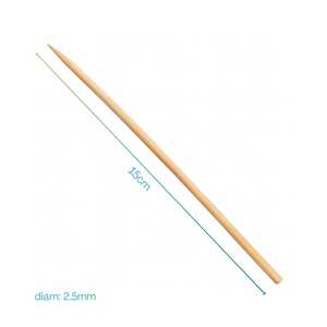Spiedini in legno di bambù per barbecue, 15 cm, diametro 2,5 mm, per alimenti. - Product Image 2